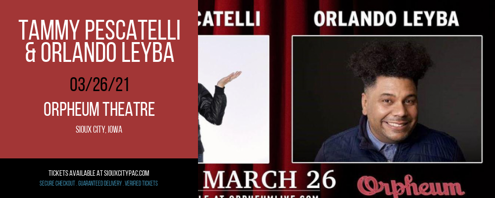 Tammy Pescatelli & Orlando Leyba at Orpheum Theatre tickets Tammy Pescatelli & Orlando Leyba at Orpheum Theatre