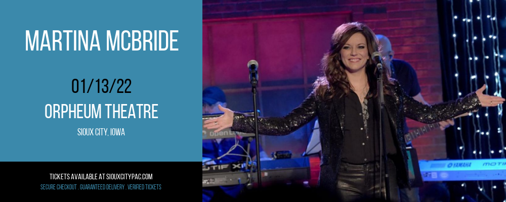 Martina McBride at Orpheum Theatre tickets Martina McBride at Orpheum Theatre