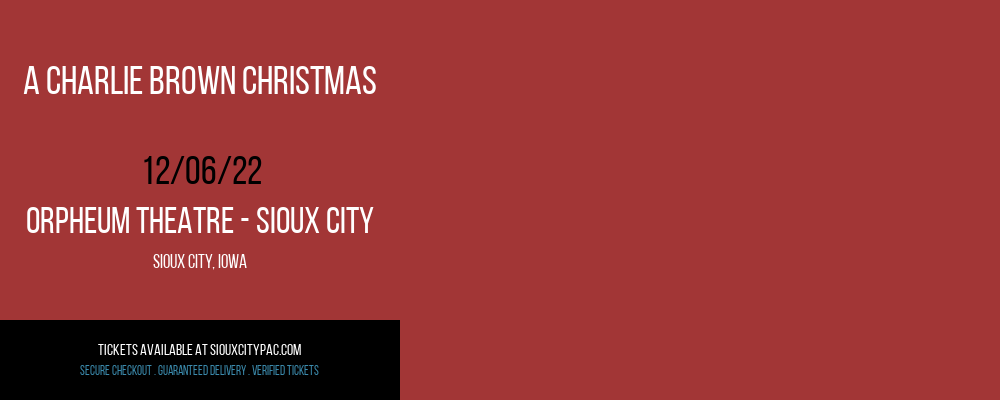 A Charlie Brown Christmas at Orpheum Theatre tickets A Charlie Brown Christmas at Orpheum Theatre