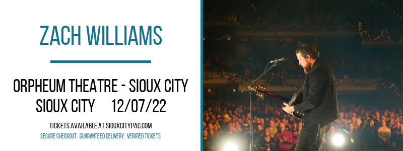 Zach Williams at Orpheum Theatre tickets Zach Williams at Orpheum Theatre