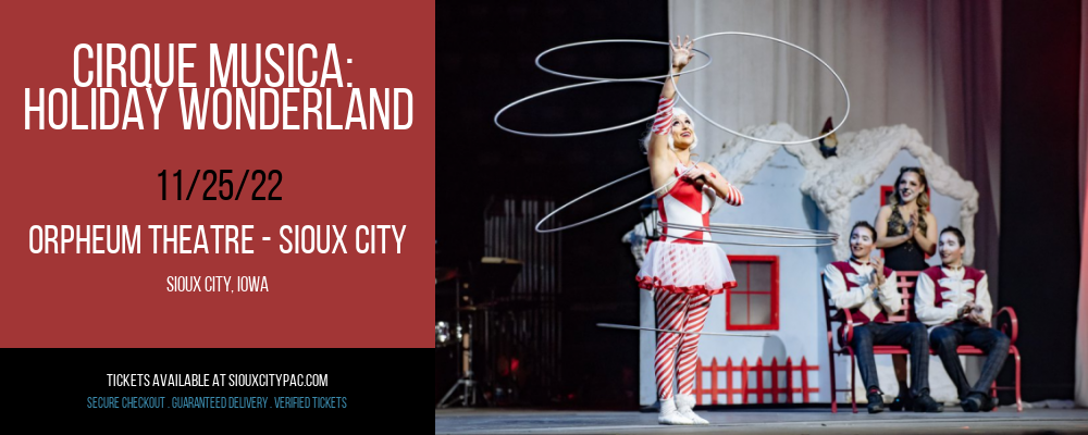 Cirque Musica: Holiday Wonderland at Orpheum Theatre tickets Cirque Musica: Holiday Wonderland at Orpheum Theatre