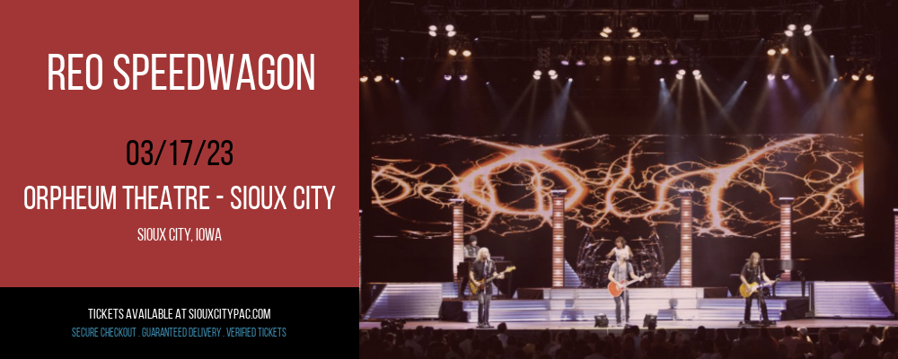 REO Speedwagon at Orpheum Theatre tickets REO Speedwagon at Orpheum Theatre