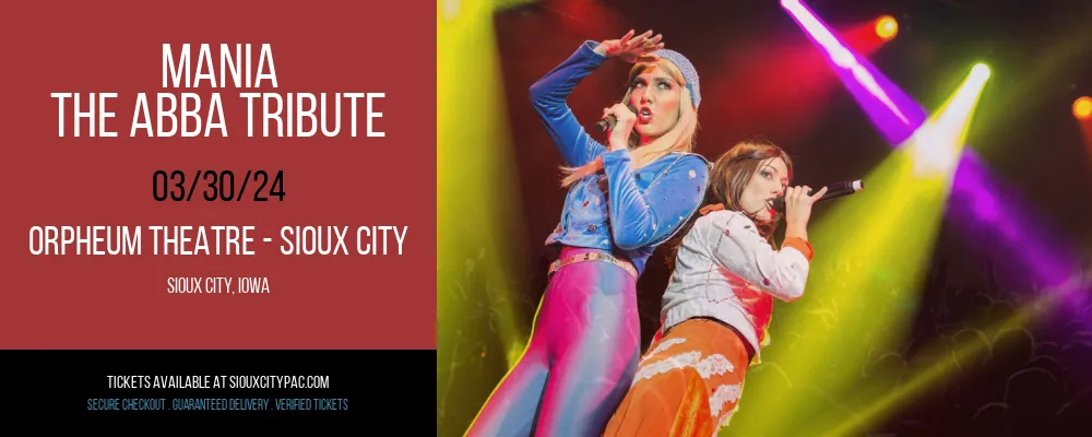 Mania - The ABBA Tribute at Orpheum Theatre